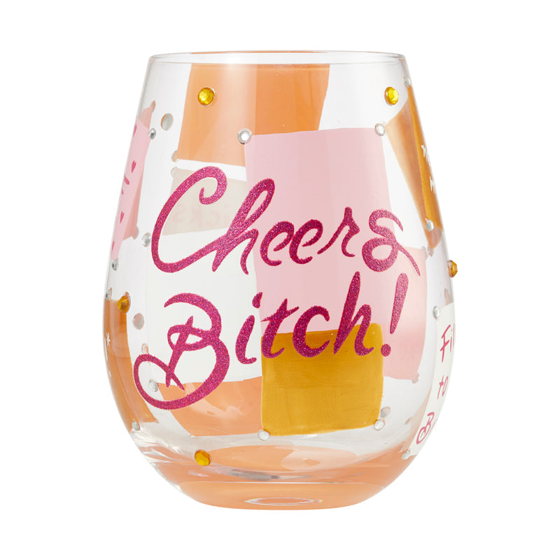 Hand-blown Stemless Wine Glass
