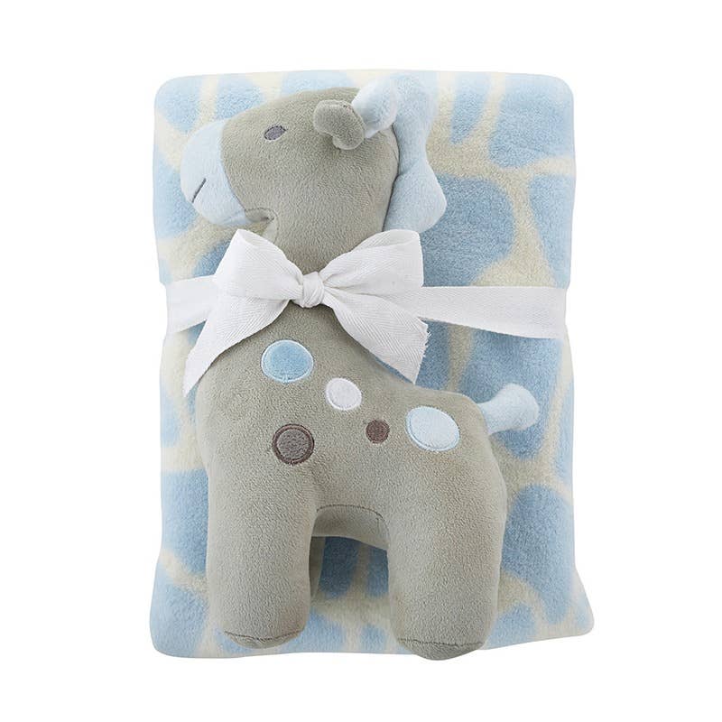 Blue Giraffe Toy/Blanket Set