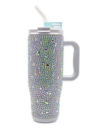 simply silver rhinestone tumbler