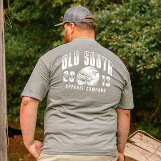 old south vintage football grey tshirt