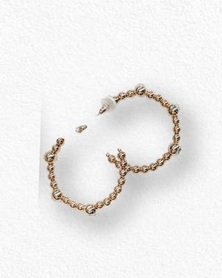 gemstone beaded hoops