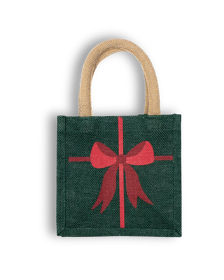 christmas bow petite gift tote