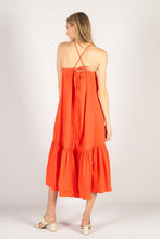 Load image into Gallery viewer, Poplin Spaghetti Strap Tiered Dress
