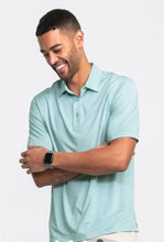 Load image into Gallery viewer, Heather Madison Stripe Polo- Fairway Green
