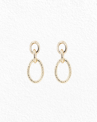 linked in luxe hammered earrings
