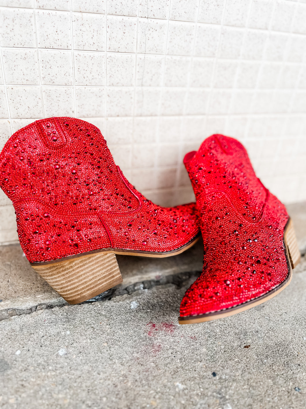 Shine Bright Red Booties