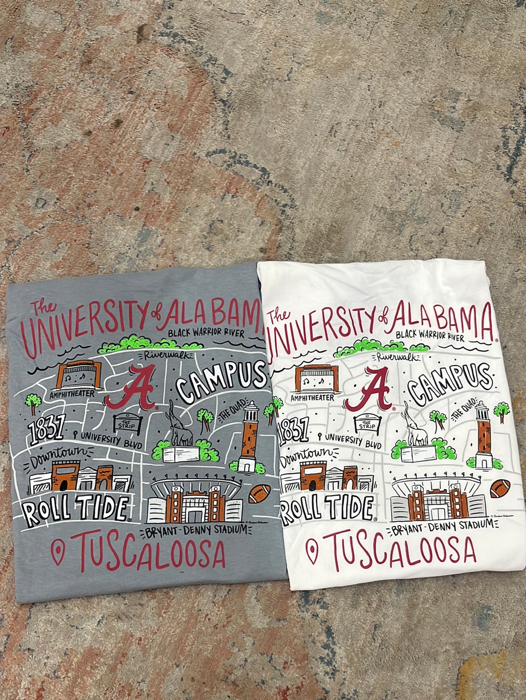Tuscaloosa Campus Map T-shirt
