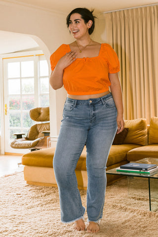 High Rise Classic Flare Jeans-CURVY