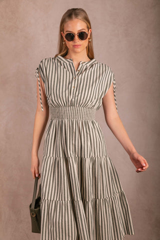 smocked waist cotton dress Garden Party Eyelet Smocked Waist Cotton Dress
