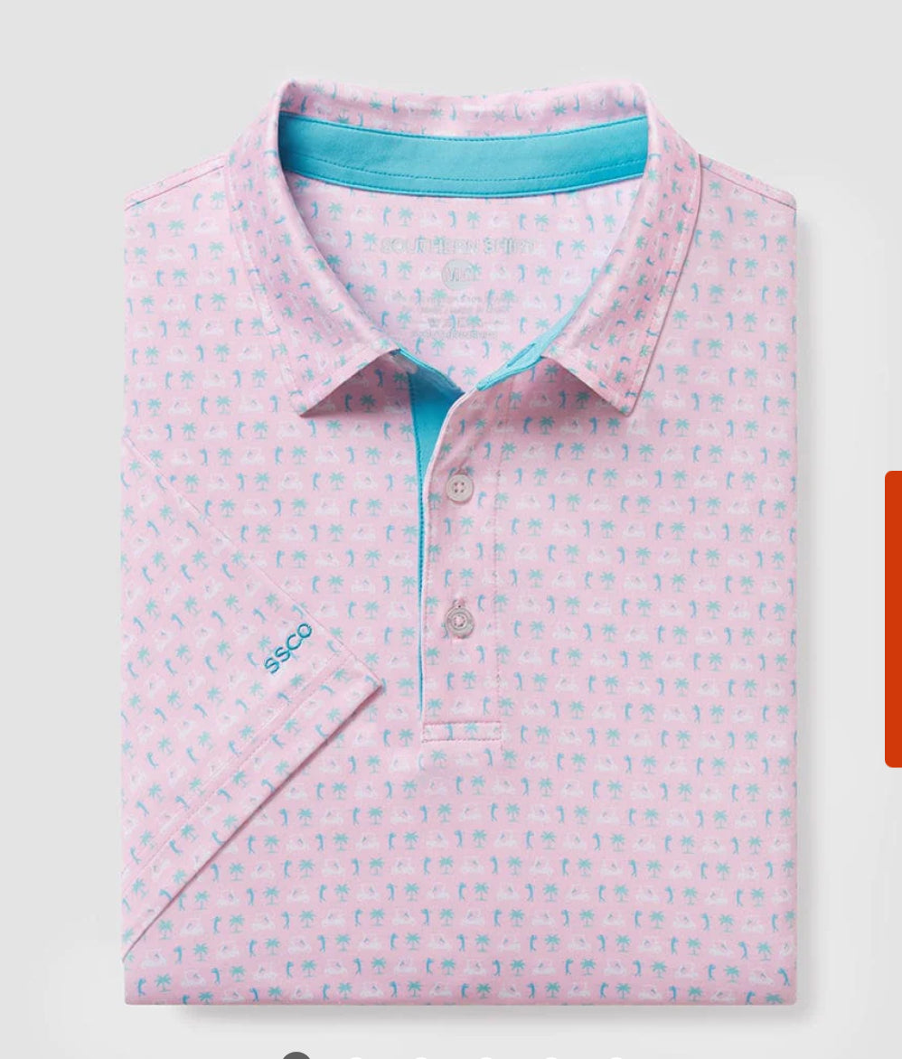 Par Fore Printed Polo- Drive It Home