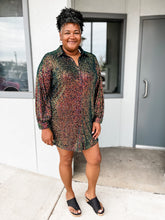 Load image into Gallery viewer, Sequins Button-up Shirts Dress
