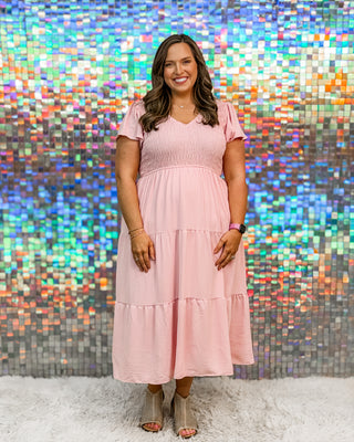 Flutter dress-Light Pink