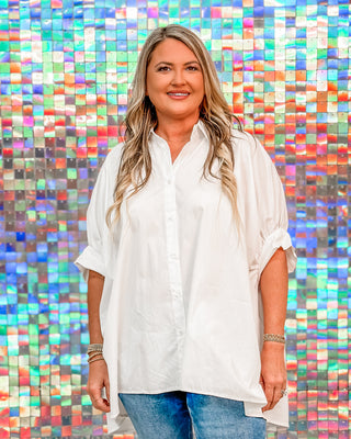 🤍 The Coastal Classic Oversized Blouse