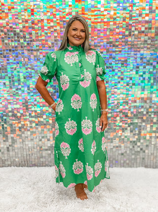 Tea Garden Midi Dress — Feminine Floral Midi Dress by TCEC S