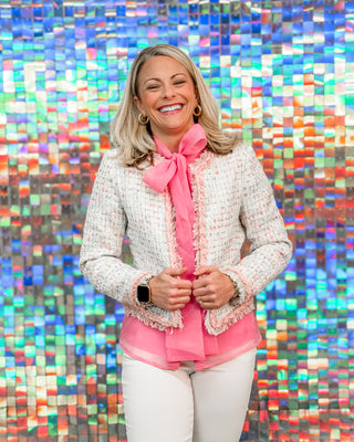 White Multi Tweed Blazer – Brianna Cannon
