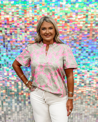 Pretty in Pink Floral Top