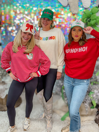 santa baby varsity crewneck