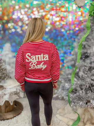 santa baby varsity crewneck