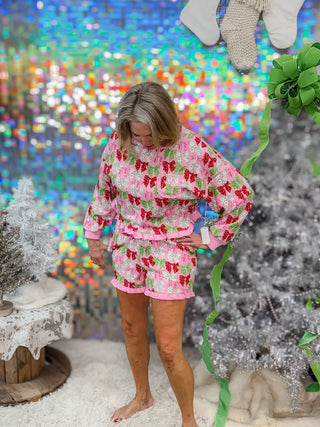 simply christmas ruffle pjs