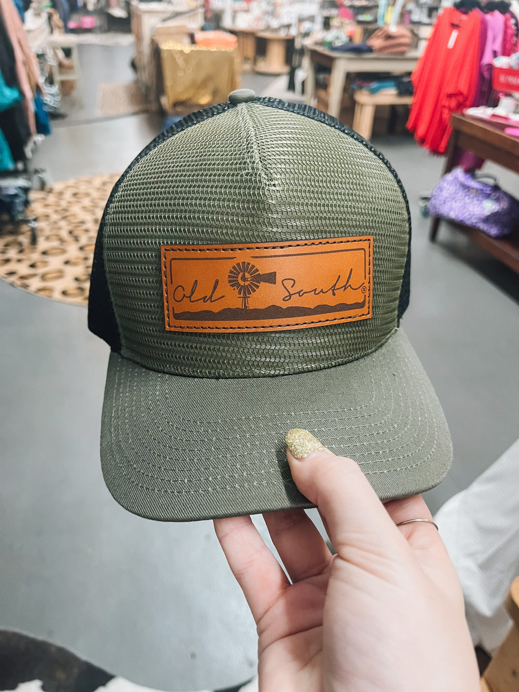 Landscape Leather Patch- Trucker Hat