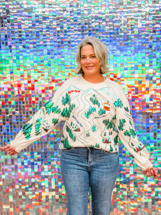 Sparkle Slopes Scenery Sweatshirt - QOS