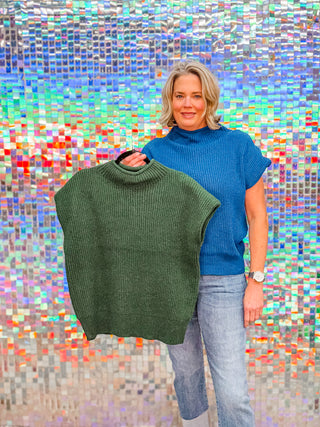 power shoulder sweater