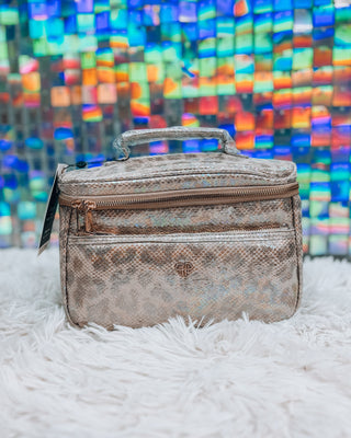 glimmer leopard train case