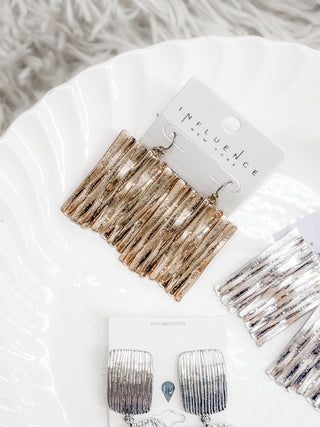 plated drop earrings