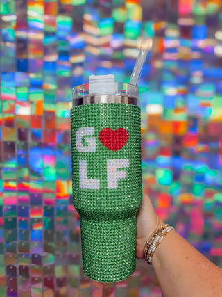 Golf Rhinestone Tumbler