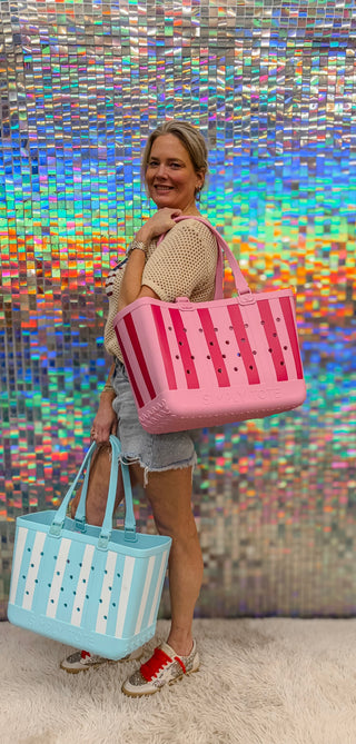 Simply Tote - Striped Berry