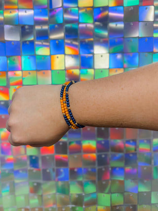 Navy and Orange Bracelet