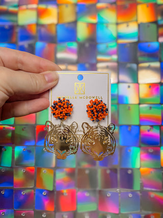 AU Tiger Seed Bead Earrings