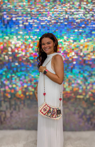 Shuffle Beaded Crossbody Handbag