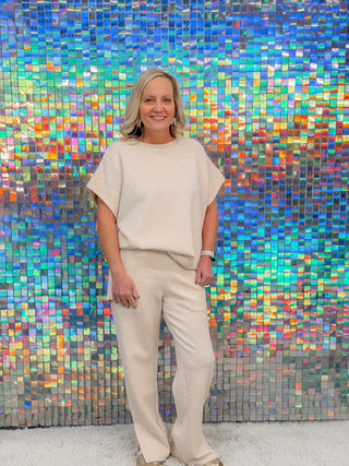 P. Cill Wide Leg Pants - Oatmeal