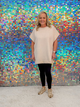 P. Cill Short Sleeve Tunic - Oatmeal