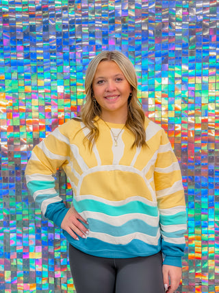 🌞 Yellow Sunshine Patch Crewneck