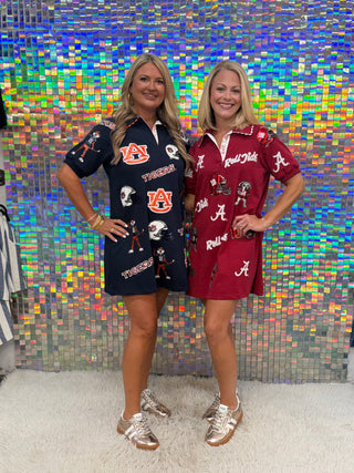 Auburn logo patch dress