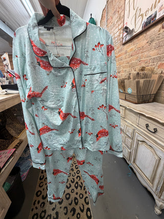 Cardinal Kisses Pajama Set