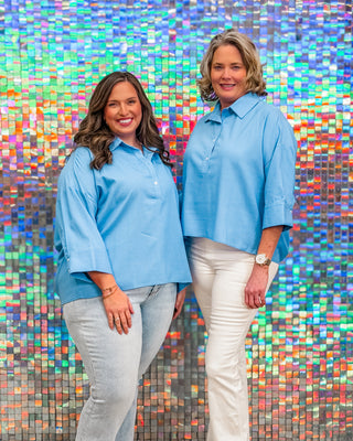 Sky blue top
