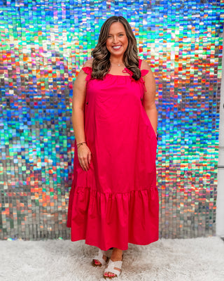 Hawt Pink Poplin Dress