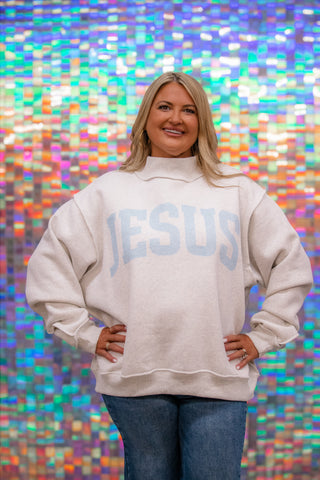 JESUS & GOD IS GOOD reversible sweatshirt