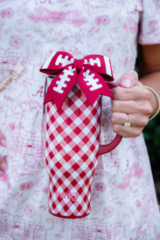 Gameday Gingham-Cirimson 30oz