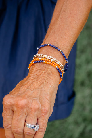 Navy and Orange Bracelet