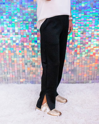 Black wide leg pants