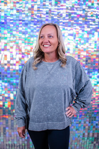 Mineral Wash Crewneck Sweatshirt