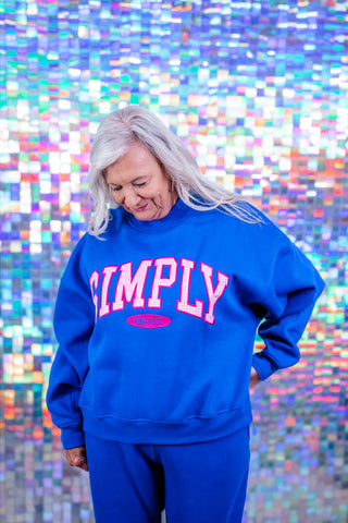 Simply Southern Cobalt Blue Sweatshirt & Jogger Set