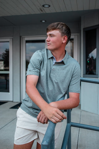 Southern Shirt Co. Grayton Heather Polo - Tree Stand