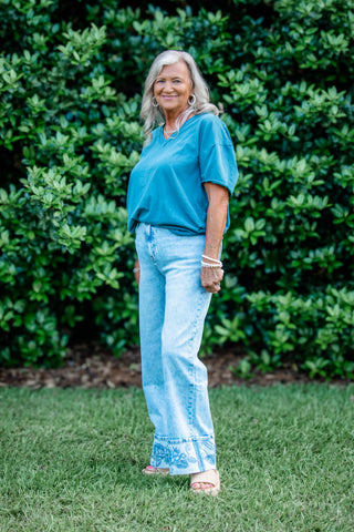 Floral Wide leg jeans