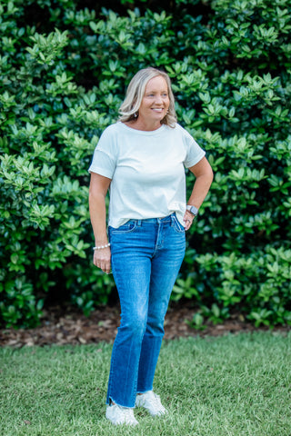 Step Ahead Cropped Bootcut Jeans