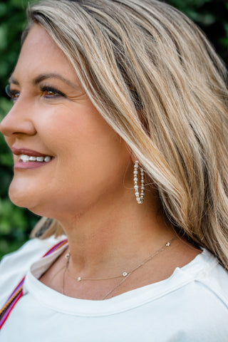 pearl & gold SMALL hoops